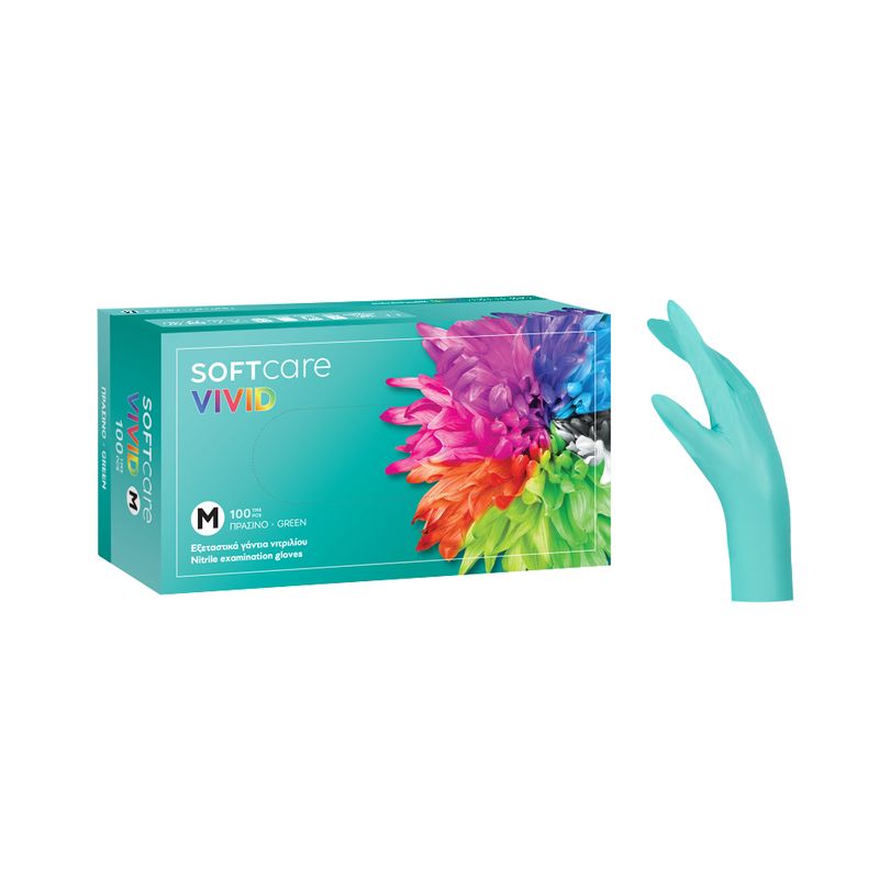 Soft Care Vivid Γάντια Νιτριλίου - Πράσινο