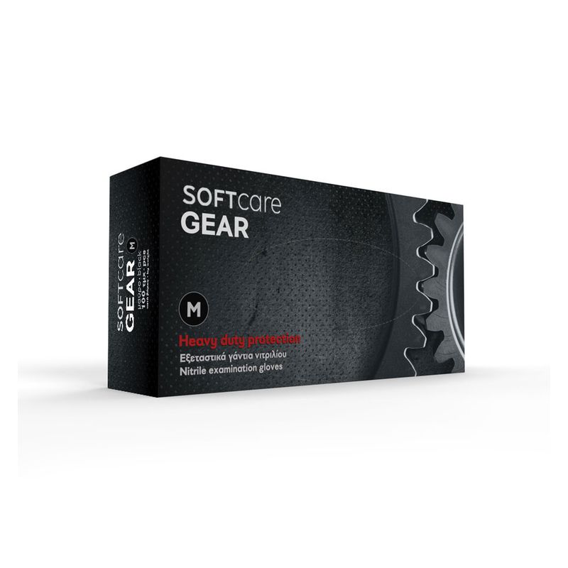 Γάντια νιτριλίου Soft Care Gear-Mαύρο