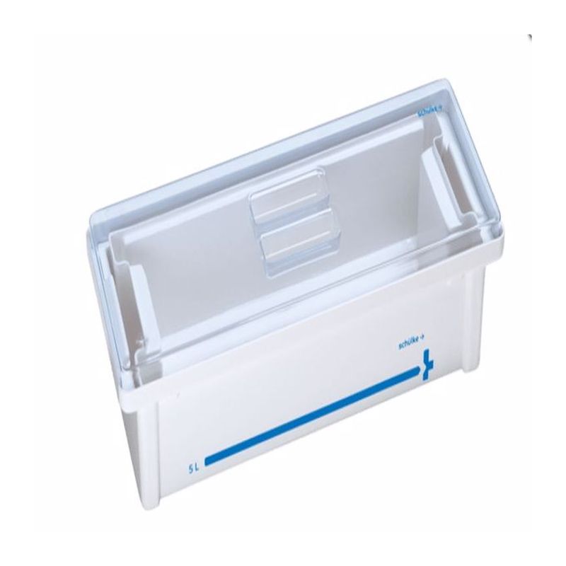 Δοχείο απολύμανσης Schulke 3LT απολύμανσης με λευκό καπάκι.