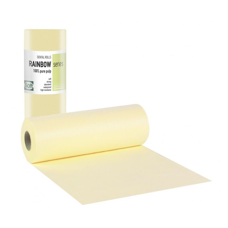 Οδοντιατρική πετσέτα Soft Care σε ρολό - Κίτρινο