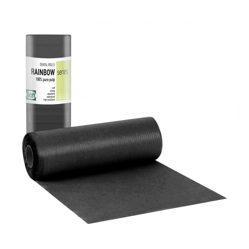 Οδοντιατρική πετσέτα Soft Care σε ρολό - Μαύρο